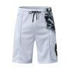 WABEOR Men's Shirt and Short Sets Graphic Fashion Casual Two Piece Outfits Short Sleeve Polo Sweatsuit Sports Summer Outfits Grey view 4