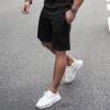 WABEOR Men Outfits 2 Piece Fashion Casual Sport Short Sets Round Neck T-Shirts and Shorts Summer Outfits Conjunto para Hombre A-Black view 3