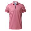 WABEOR Mens Short Sets 2 Piece Outfits Casual Dress Designer Summer Outfits Fashion Zip Up Polo Shirt Conjunto para Hombre Pink view 3