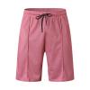 WABEOR Mens Short Sets 2 Piece Outfits Casual Dress Designer Summer Outfits Fashion Zip Up Polo Shirt Conjunto para Hombre Pink view 4