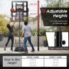 GYMAX Basketball Hoop, 5.9-10 FT Adjustable Basketball Goal with Shatterproof Backboard, 18 Rim & 2 Weather Resistant Nets, Portable Basketball System for Kids Teens Adults, Indoor/Outdoor Backyard view 2