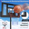 GYMAX Basketball Hoop, 5.9-10 FT Adjustable Basketball Goal with Shatterproof Backboard, 18 Rim & 2 Weather Resistant Nets, Portable Basketball System for Kids Teens Adults, Indoor/Outdoor Backyard view 3