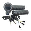 Bike Throttle Grip, 36V 48V 60V 72V Electric Bicycle Scooter Twist Throttle Grips with LCD Display Screen Handle with Key Lock view 3