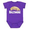 Baltimore Skyline Kid's Bodysuit for Football Fans (Purple, 18M) view 1