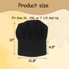 Urby Extra Large Chefs Hat Similar to Hat Size XL, XXL or 7 1/2 and up. Great Comfort to Chefs with Larger or Bigger Head. Adjustable Elastic Band. Black 1PK view 2