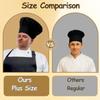 Urby Extra Large Chefs Hat Similar to Hat Size XL, XXL or 7 1/2 and up. Great Comfort to Chefs with Larger or Bigger Head. Adjustable Elastic Band. Black 1PK view 3