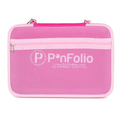 PinFolio Classic Pin Display Bag, Lightweight Sports Pin Book Designed for Storage & Easy Trading Up to 100 1-Inch Enamel Pins (Pink & Light Pink)
