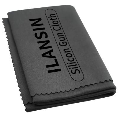 ILANSIN Silicon Gun Cloth 1 Pack 12'' 12'' Gun Cleaning Cloths Lint Free - Gun Cleaning Wipes with Silicon Gray Gun Cleaning Rags for Gun Cleaning/Polishing Silicon Rags/Rust Wipes