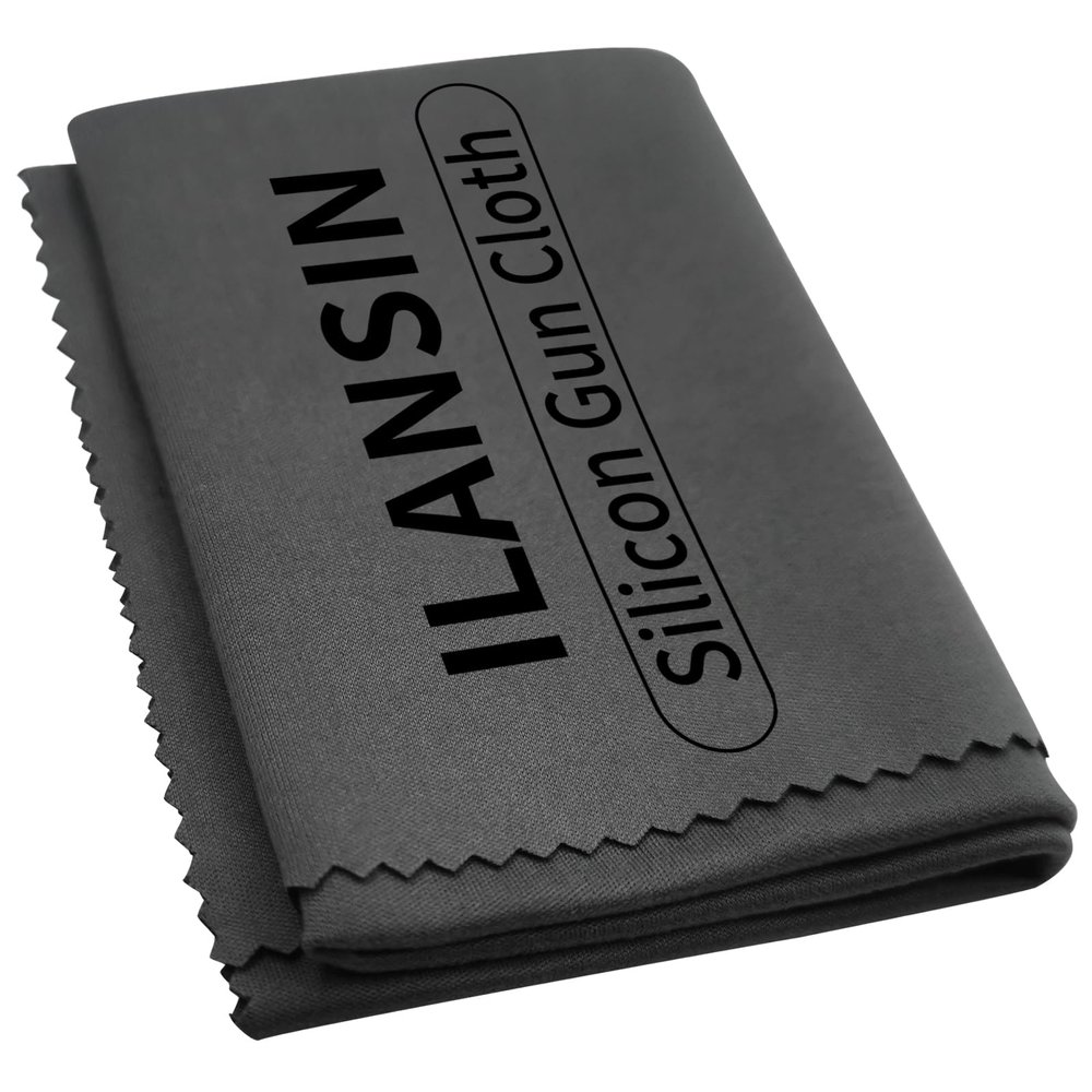 ILANSIN Silicon Gun Cloth 1 Pack 12'' 12'' Gun Cleaning Cloths Lint Free - Gun Cleaning Wipes with Silicon Gray Gun Cleaning Rags for Gun Cleaning/Polishing Silicon Rags/Rust Wipes