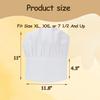 Urby Extra Large Chefs Hat Similar to Hat Size XL, XXL or 7 1/2. Great Comfort to Chefs with Larger Head. Adjustable Elastic Band. White 1PK. view 2