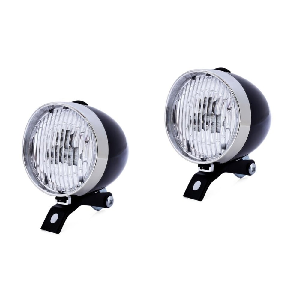 2pcs Retro Bike Lights Vintage Bicycle Headlight Rechargeable LED Bicycle Light Bike Headlights for Head Lamp