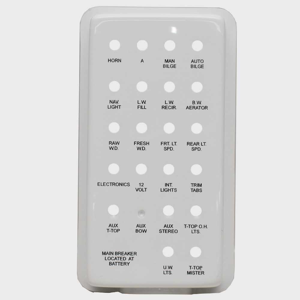 Boat Blank Switch Panel | Toggle 6 x 11 x 3 Inch White Plastic