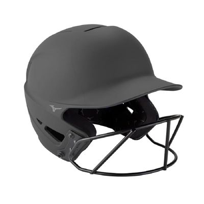 Mizuno F6 Fastpitch Softball Batting Helmet - Solid Color | Charcoal | Womens | Small/Medium (SMD)