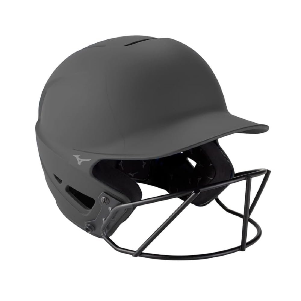 Mizuno F6 Fastpitch Softball Batting Helmet - Solid Color | Charcoal | Womens | Small/Medium (SMD)