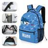 Fovanxixi Custom Cute Shark Fish Backpack for Kids Boys Girls Personalized Name Text Children Backpack School Bag Customized Daypack Schoolbag for Student Bookbag view 3