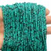 5 Strands of Afghan Tiny Seed Small Heishi Green Malachite Stone Strand 2mm. Spacer Tube Cylinder Beads Jewelry Making Supply Gemstone for Necklace Bracelet Anklet view 1
