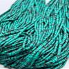 5 Strands of Afghan Tiny Seed Small Heishi Green Malachite Stone Strand 2mm. Spacer Tube Cylinder Beads Jewelry Making Supply Gemstone for Necklace Bracelet Anklet view 2