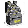 Fovanxixi Custom Grey Yellow Shark Backpack for Kids Boys Girls Personalized Name Text Children Backpack School Bag Customized Daypack Schoolbag for Student Bookbag view 2