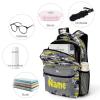 Fovanxixi Custom Grey Yellow Shark Backpack for Kids Boys Girls Personalized Name Text Children Backpack School Bag Customized Daypack Schoolbag for Student Bookbag view 4