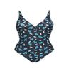 ARENA U Back All Over Women's Fashion One Piece Swimsuit - Stylish Women's Bathing Suit for Beach and Pool - Cute, Full Coverage, and Ideal for Women's Athletic Swimwear,Low Cut-Asphalt Multi view 1
