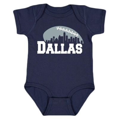 Xtreme Apparrel Dallas Skyline Baby Bodysuit for Football Fans (Navy, 12M)