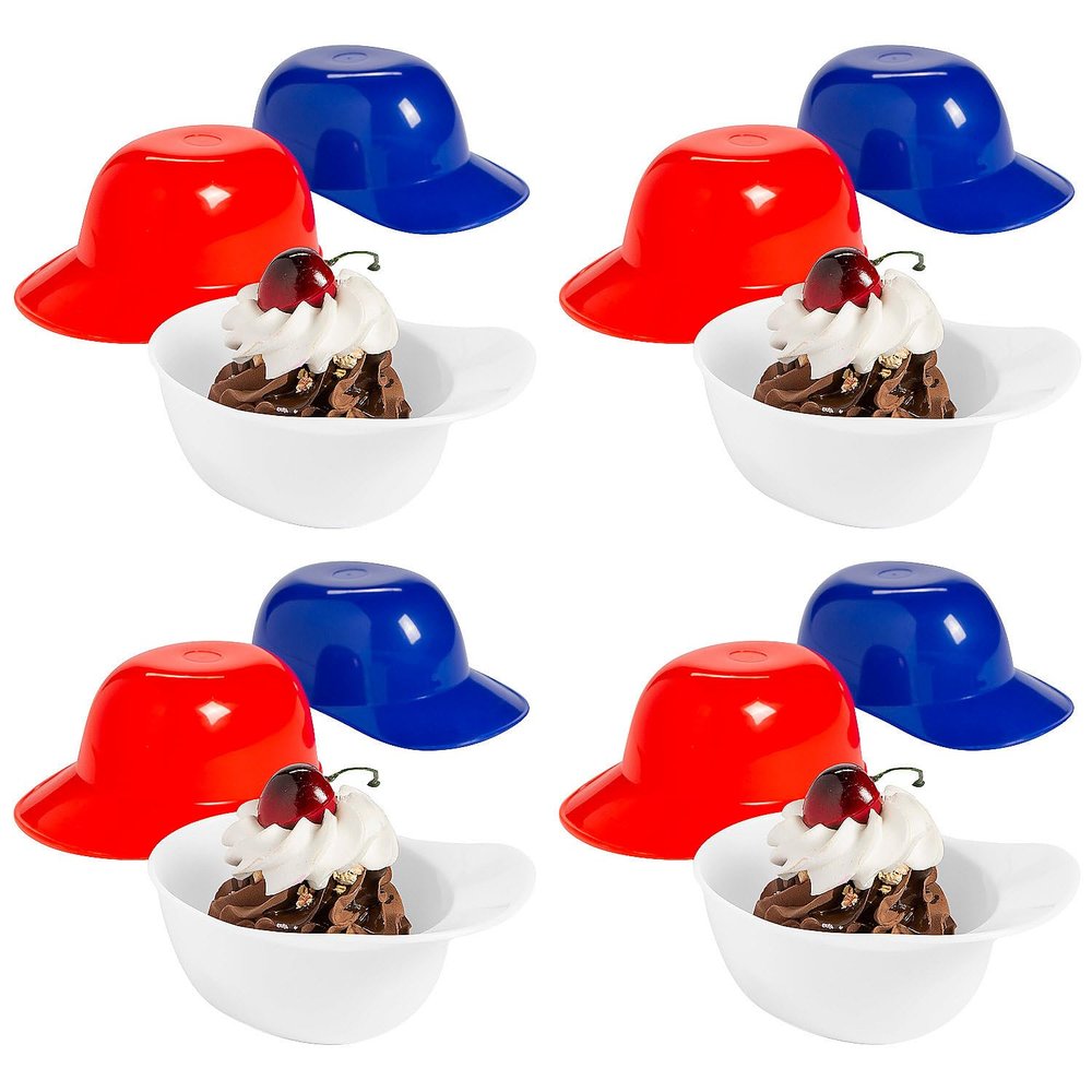 Bulk 60 Pieces Baseball Helmet Snack Bowls