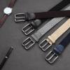 DOOPAI Elastic Braided Belt for Men 2 Pack, Stretch Woven Belt, casual Fabric Golf Belt, Black and Brown Belts Tight Performed Stretch Design Width 1 3/8" for golf pants jeans, Gift Box view 2