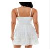 Speechless Womens Ivory Smocked Seersucker Tiered Adjustable Gingham Spaghetti Strap V Neck Short Fit + Flare Dress Juniors S view 2