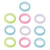 10 Pcs Minimalist Resin Luminous Rings Fashion Stackable Statement Dome Thick Finger Rings Wedding Party Jewelry view 1