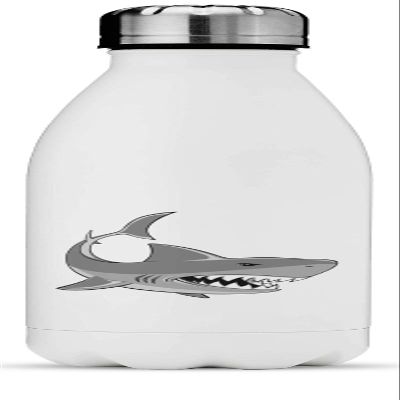 YouCustomizeIt Personalized Sharks Water Bottle - 17 oz. - Stainless Steel - Full Color Printing