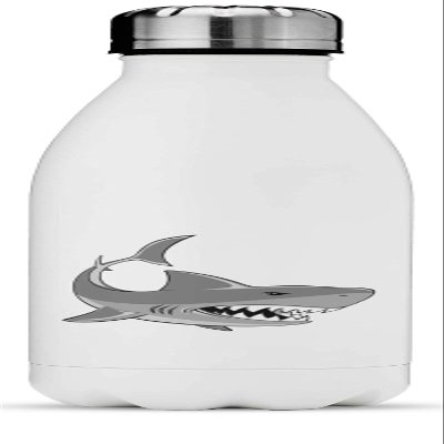 YouCustomizeIt Personalized Sharks Water Bottle - 17 oz. - Stainless Steel - Full Color Printing