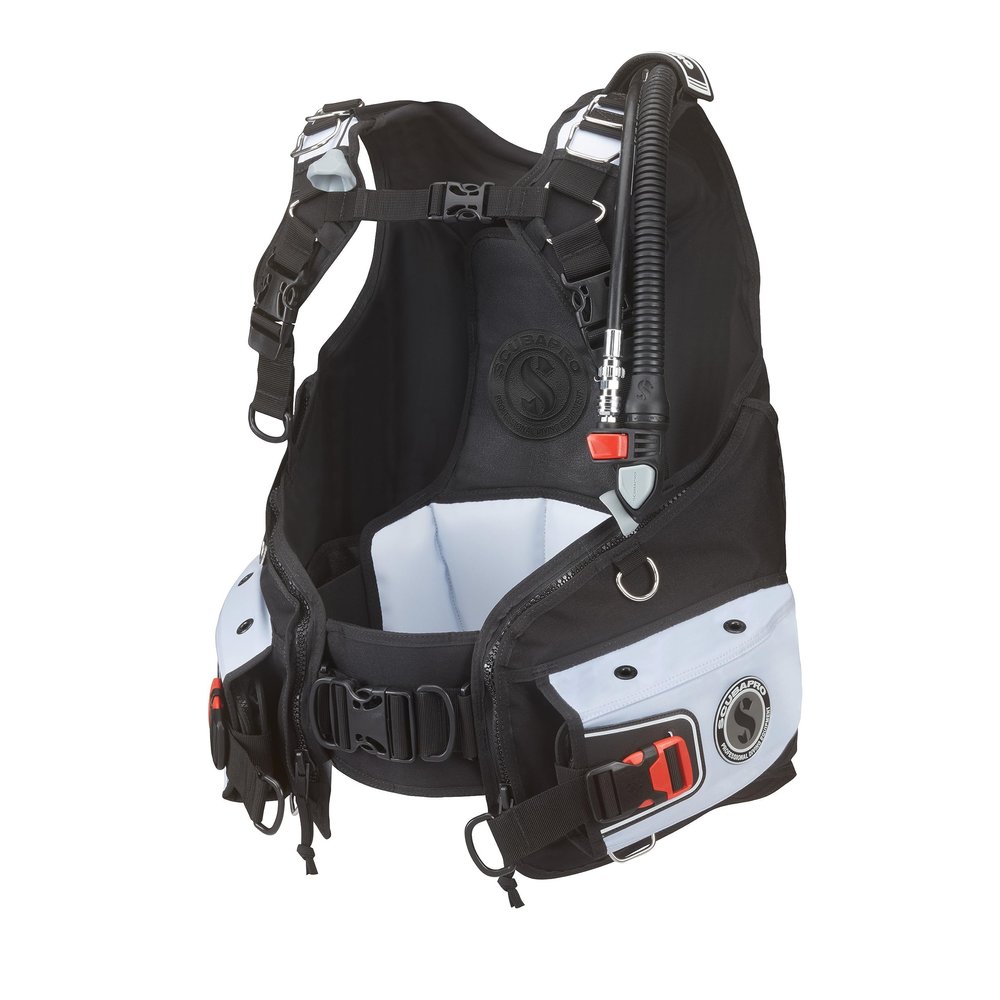 SCUBAPRO Bella Womens Front-Adjustable Scuba Diving BCD with Balanced Power Inflator for Recreational Suba Diving, X-Large, White
