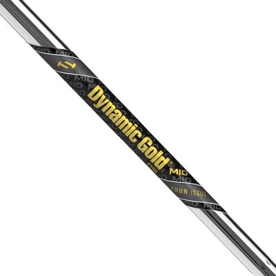 True Temper Dynamic Gold MID Tour Issue 130 X100 X-Stiff Flex Iron Shafts - .355 Taper Tip (Choose Length) (38.5" 6-Iron)