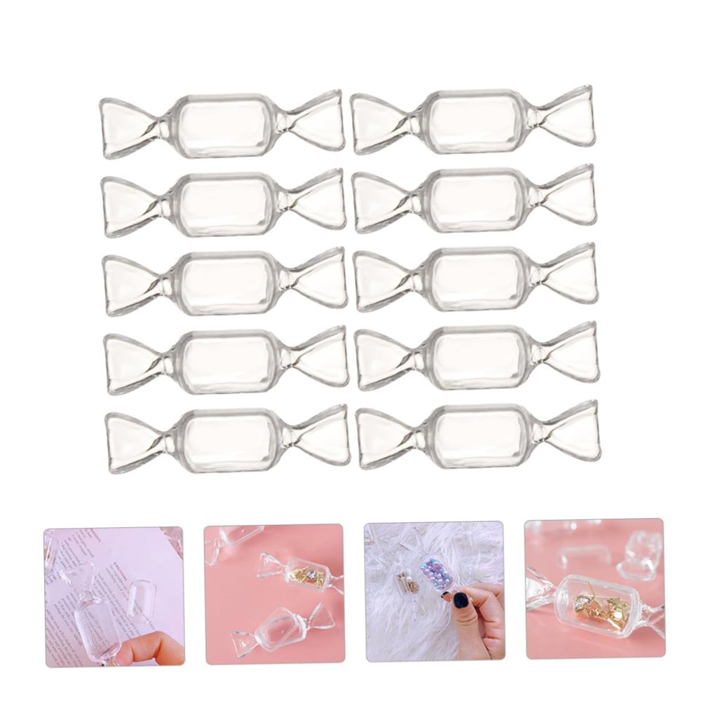 ARTIBETTER 10pcs Box Storage Box Mini Clear Jewelry Case Small Necklace Storage Case Travel Earring Carrier Mini e Jewelry Organizer Treat Miss Plastic Earring Holder Portable