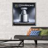 Trends International NHL Vegas Golden Knights - 2023 Stanley Cup Team Logo Wall Poster, 34L x 22.4W, Barnwood Framed Version view 2