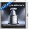 Trends International NHL Vegas Golden Knights - 2023 Stanley Cup Team Logo Wall Poster, 34L x 22.4W, Barnwood Framed Version view 3