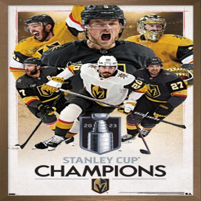 NHL Vegas Golden Knights - 2023 Stanley Cup Champions Wall Poster, 34L" x 22.4W", Bronze Framed Version