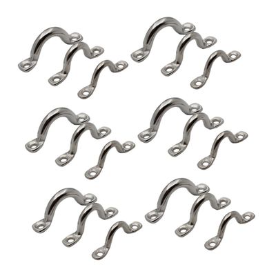 Cabilock 18pcs Kayak Fixed Ring Bimini Boat Eye Straps Kayak Deck Tie Down Canoe Rigging Eye Straps Kayak Deck Handle Bimini Boat Handle Canoe Rigging Handle Bimini Boat Tie Down