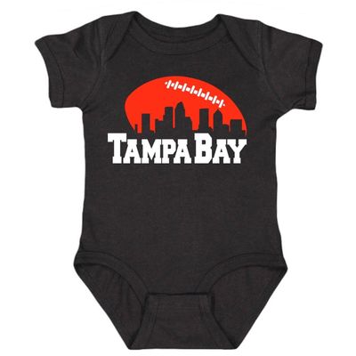 Tampa Bay Football Skyline Kid's Fan Bodysuit (Black, 6M)
