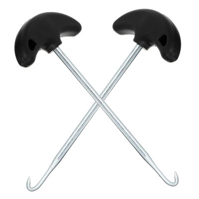 2-Pack Shoelace Pullers Stainless Steel Shoe Lace Tighteners with Ergonomic Finger Groove Handle Portable Shoelace Tightener Tool for Adjustment Shoes and Boots
