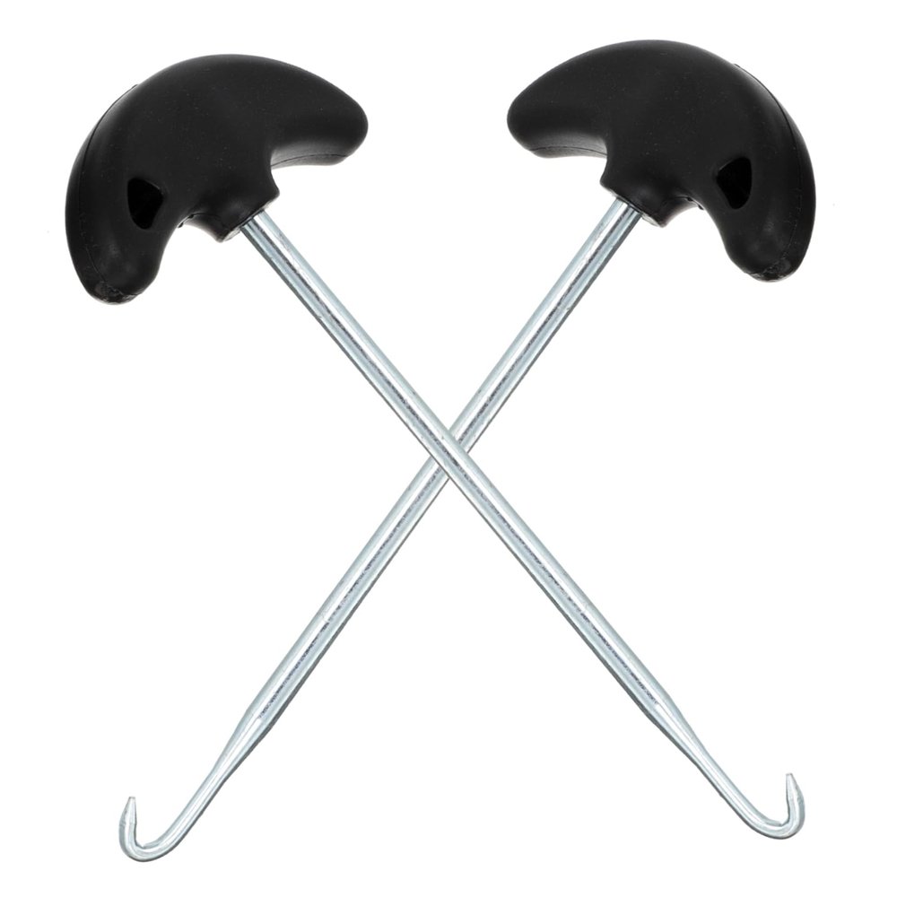 2-Pack Shoelace Pullers Stainless Steel Shoe Lace Tighteners with Ergonomic Finger Groove Handle Portable Shoelace Tightener Tool for Adjustment Shoes and Boots