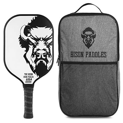 Bison Paddles: Carbon Graphite Pickleball Paddles - Lightweight Pickleball Rackets | Honeycomb Composite Core Improves Pickle Ball Placement and Increases Power | Durable Unibody Construction