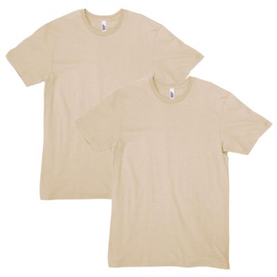 American Apparel Unisex CVC T-Shirt, Style G2001CVC, 2-Pack, Heather Bone (2-Pack), Medium