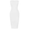 Women's Basic Sleeveless Tube Top Sexy Strapless Bodycon Midi Club Dress for Weddings Guest 2023 Summer Casual Tight Dress White view 1