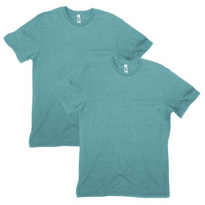 American Apparel Unisex CVC T-Shirt, Style G2001CVC, 2-Pack, Heather Arctic (2-Pack), Large