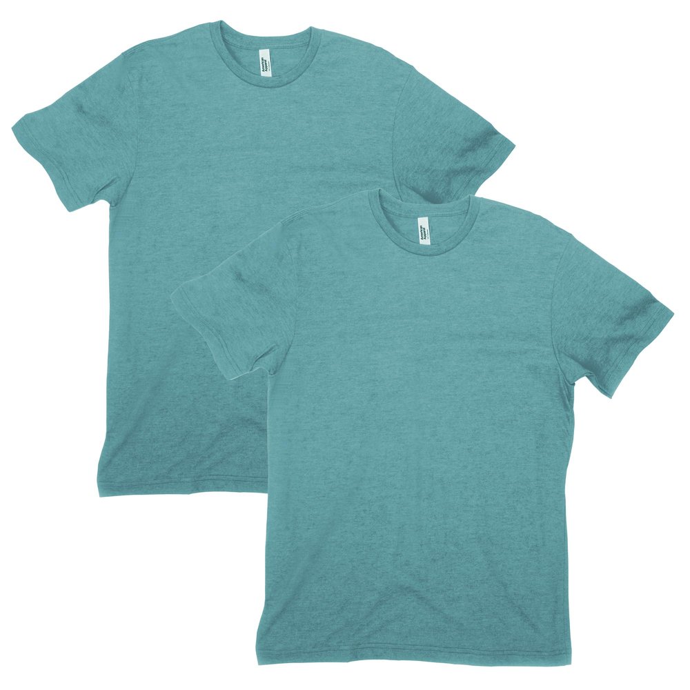 American Apparel Unisex CVC T-Shirt, Style G2001CVC, 2-Pack, Heather Arctic (2-Pack), Large
