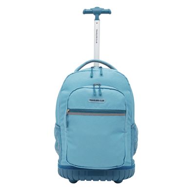 Travelers Club 18" Rolling Backpack with Shoulder Straps, Aqua