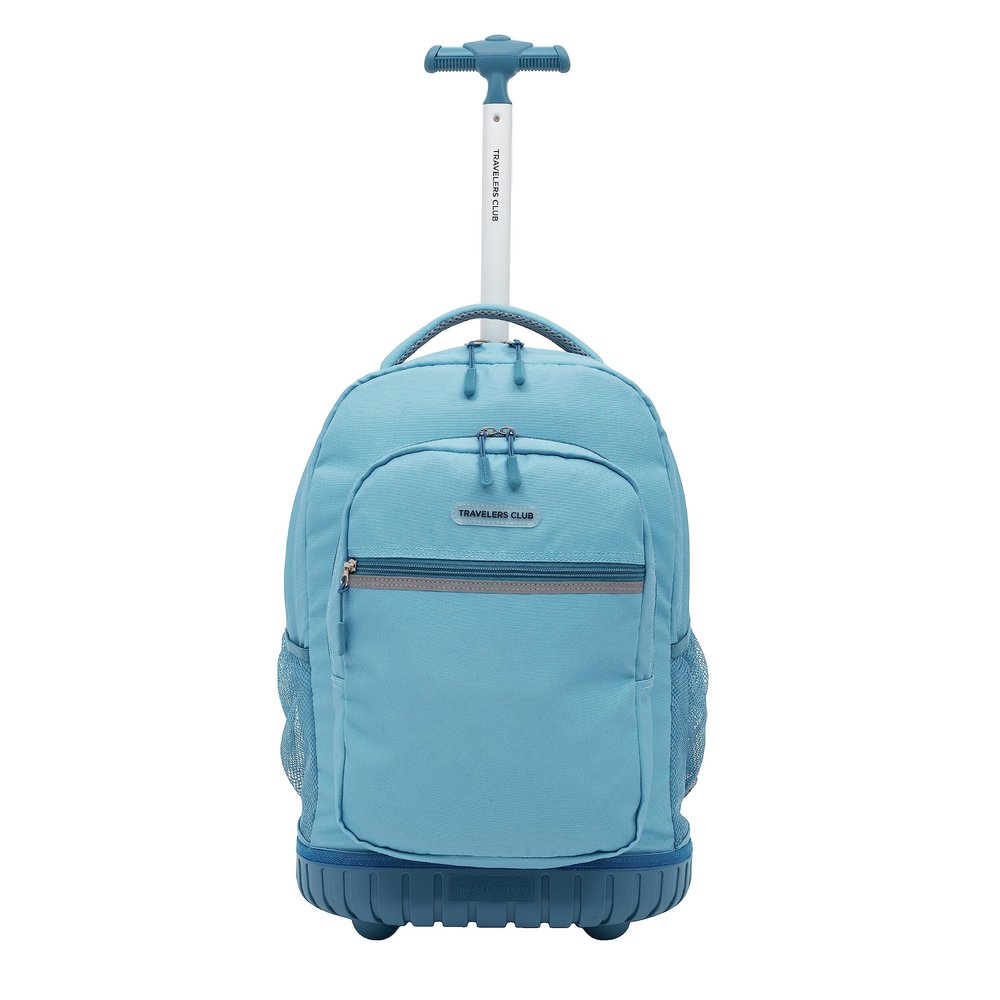 Travelers Club 18" Rolling Backpack with Shoulder Straps, Aqua
