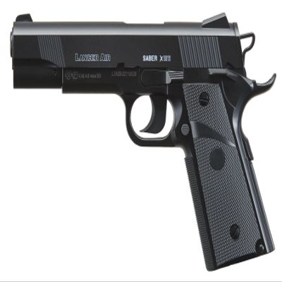 Lancer Tactical Lightweight Durable 1911 Air Pistol Saber CO2 Airgun-480 FPS (100 Rounds Steel BB Included)