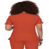 KOI Lite Serenity Women's 4-Pocket Zipper Neck Scrub Top Terracotta X-Large view 2
